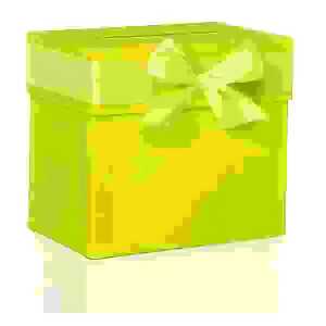 Sammelbox mit Schleife maigrün 205x185x130mm