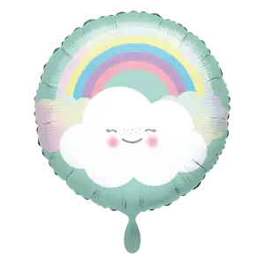 Folienballon 43cm Rainbow & Cloud