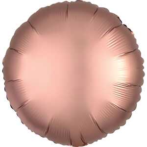 Folienballon Satin Rose Rund, 43 cm