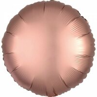 Folienballon Satin Rose Rund, 43 cm