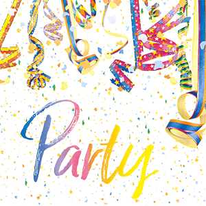 Motivserviette 33x33cm Fasching HOME F. 212059