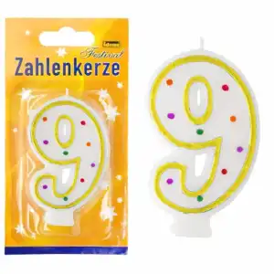 Idena Zahlenkerze "9" 4002372083564