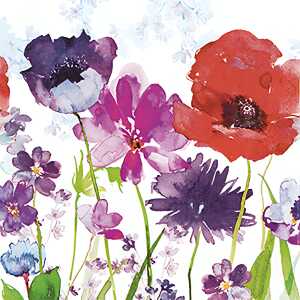 Motivserviette 25x25cm Mohn HOME F. 112026