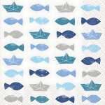 Servietten 20er FSC-Mix 33x33cm Eugen blau - Stewo