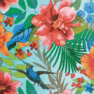 Serviette 33x33cm FSC-Mix 20 St.Tropical parad.