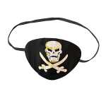 Augenklappe Pirat mit Totenkopf