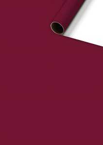 Geschenkpapier 70cmx2m Uni Plain bordeaux - Stewo