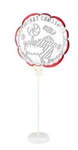 Pop Up Ballon Set Merry Christmas - mit Ballon, Ständer und Stange