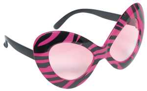 Amscan Spaß-Brille Diva pink/schwarz