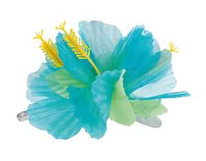 BOLAND Haarspange Hibiskus türkis