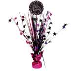 Tischdekoration 45cm Happy Birthday pink - aus Papier...