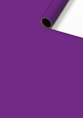 Geschenkpapier 70cmx2m Uni Plain violett - Stewo