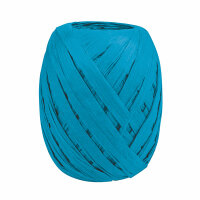 Raffia Bastband Papier aquamarin 30m x 10mm - Präsent