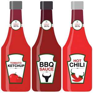 Servietten 33x33cm 20 St. Ketchup