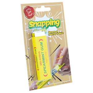 Kaugummi mit Schlagfeder Snapping gum gelb