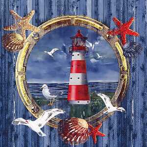 Servietten 20er 33x33cm Porthole Window - ti-flair