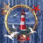 Servietten 20er 33x33cm Porthole Window - ti-flair