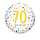 Folienballon Happy Birthday 70 Konfetti AMSCAN 4201701