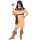 Indianerin, 116cm Kleid, Gürtel, Stirnband