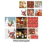 Servietten 20er 33x33cm Weihnachtsmotive sortiert - Idena