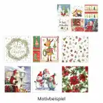 Servietten 20er 33x33cm Weihnachtsmotive sortiert - Idena
