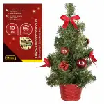 WH Dekobaum 10 LED 6h Timer,WW,rote Deko - 35cm,...