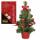 WH Dekobaum 10 LED 6h Timer,WW,rote Deko - 35cm, batteriebertr.2xAA