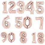 Folienballon Zahl 8 rose gold 3621901 / 9906283 86cm
