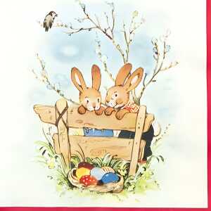 Servietten 20er 33x33cm Bunny Friends