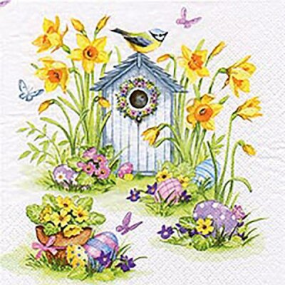 Servietten 33x33cm 20 St. Birdhouse & Easter Eggs