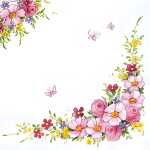 Serviette 33x33cm 20 St.Cute Flowers