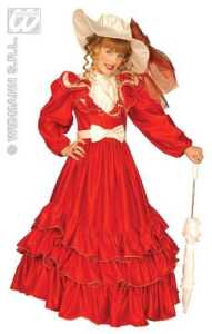 Kinderkostüm Clementina 8-10 J., Gr. 140, Kleid - Hut