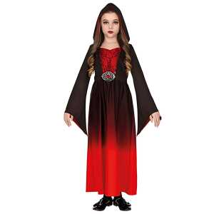 Kinderkostüm Gothicgirl 5-7 J., Gr. 128, Kleid - 5 - 7 Jahre