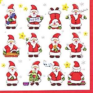 Servietten 33x33cm 20 St. Funny Santas