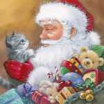 Servietten 33x33cm 20 St. Santa with Kitten