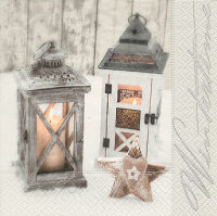 Serviette 33x33cm FSC-Mix 20 St.Wooden lanterns