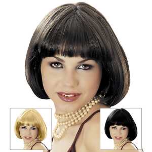 Perücke Valentina 3 Farben sort. im Beutel - schwarz, blond, braun