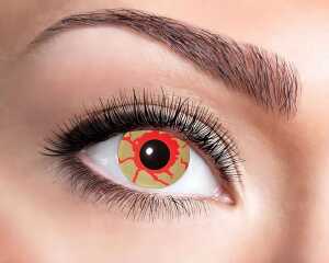 Farbige Jahreslinse blutendes Auge