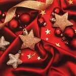 Servietten 33x33cm 20 St. Baubles on Red Silk