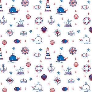 Serviette 33x33cm 20 St. Nautical Pattern - Home-Fashion