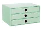 Schubladenbox A4 3er mit Griffloch S.O.H.O. Mint -...