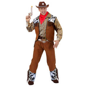 Kostüm Cowboy Gr.L Hemd Weste Hose Gürtel - Halstuch