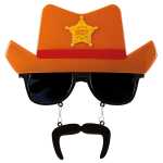 WIDMANN Brille Cowboy mit Schnauzer 8003558144013