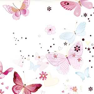 Serviette 25x25cm 20 St.Lovely Butterflie