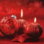 Servietten 33x33cm 20 St. Glittering Red Candles