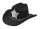 Mini Cowboyhut schwarz mit Sheriffstern