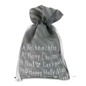 Weihn.Sack mit Text grau 19635 H45xB30cm