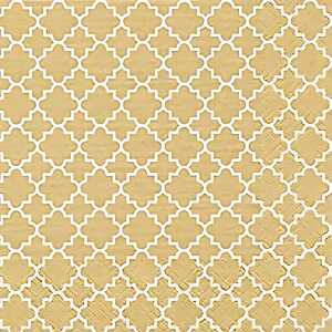Servietten 33x33cm 20 St. Quarttrefoil gold