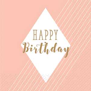 Servietten 20er FSC-Mix 33x33cm Harper rosa - Stewo