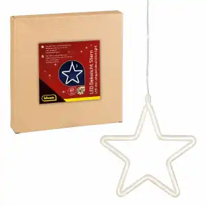 LED Dekolicht Stern 50cm warmweiß 6h Timer